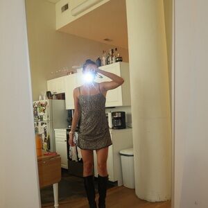 Urban Outfitters Leopard Print Mini Dress